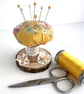 Floral Mushroom Pin Cushion with Pastel Flowers - Image 2