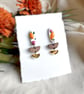 Tiered Geometric Half Moon Autumn Earrings - Image 6