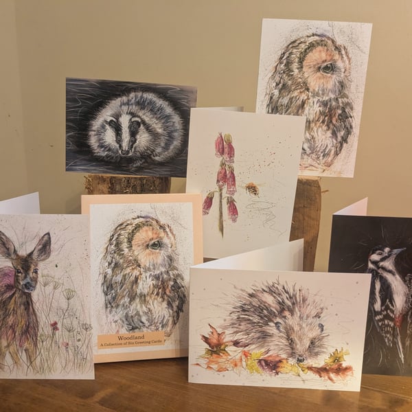 Woodland, a themed card selection pack of 6 cards