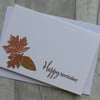 Autumn Leaves - Happy Birthday - Birthday Card