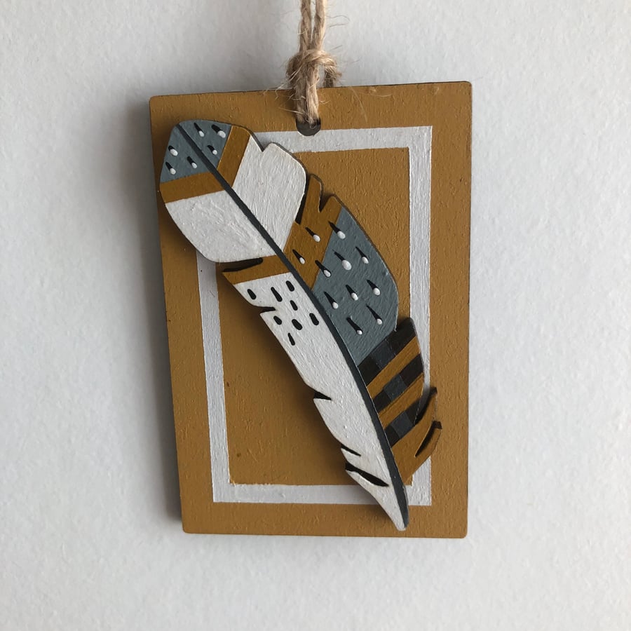 Barn Owl Feather Decoration