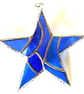 Patchwork Star Suncatcher Stained Glass Blue - Image 7