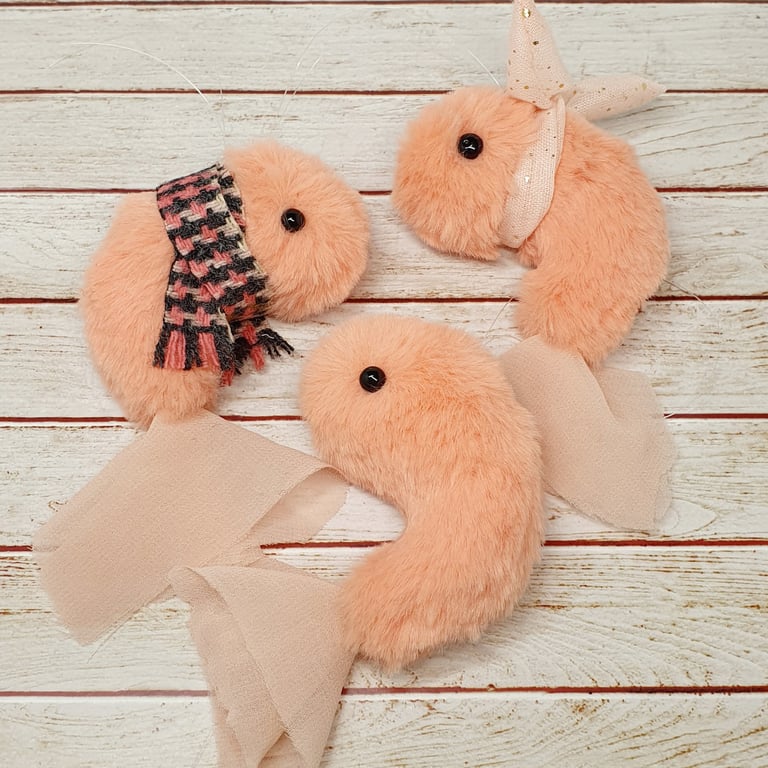 Plush Shrimp Christmas Hanger