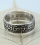 Silver Band ring with Elvish Runes  - Elven Jewellery Not All Those Who Wander  - Image 10
