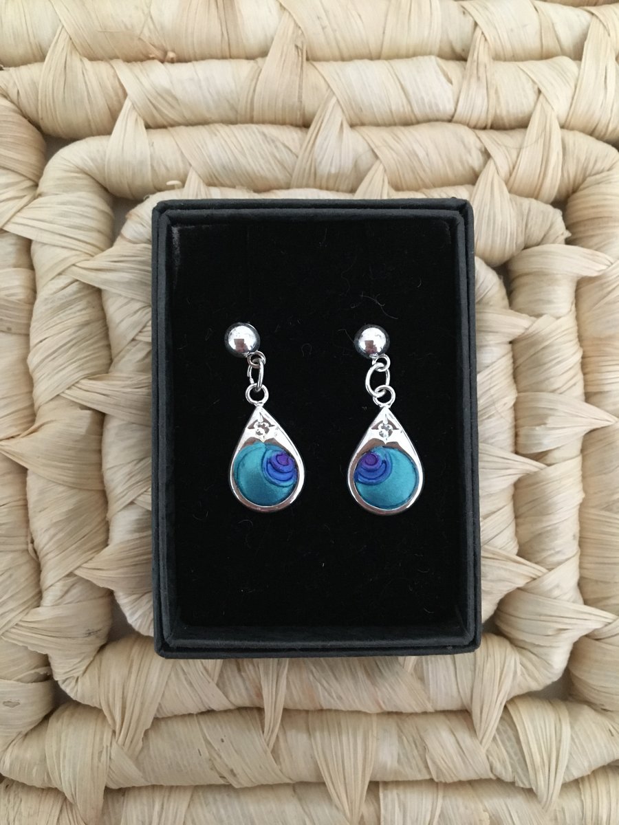 Raindrop Peacock Colours Earrings