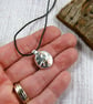 Silver Nugget Necklace or Wrap Bracelet on Waxed Cord with Copper Accents - Image 4