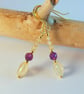 Citrine & Amethyst Gemstone Earrings, November Birthday, Gift For Scorpio - Image 5