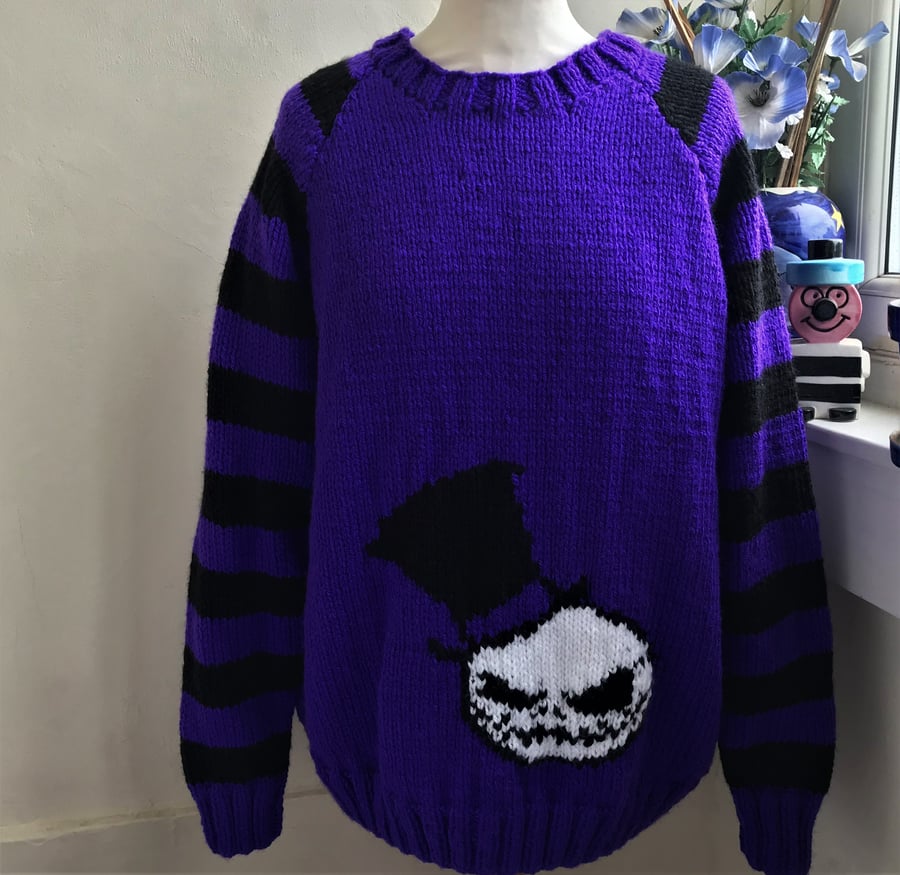 Night before Christmas Hand Knitted Jumper