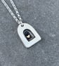Arc Pendant, gold heart necklace, valentine gift, church necklace, oxidised  - Image 2