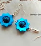 Mother of Pearl & Polymer Clay Earrings  Silver Plate - Image 3