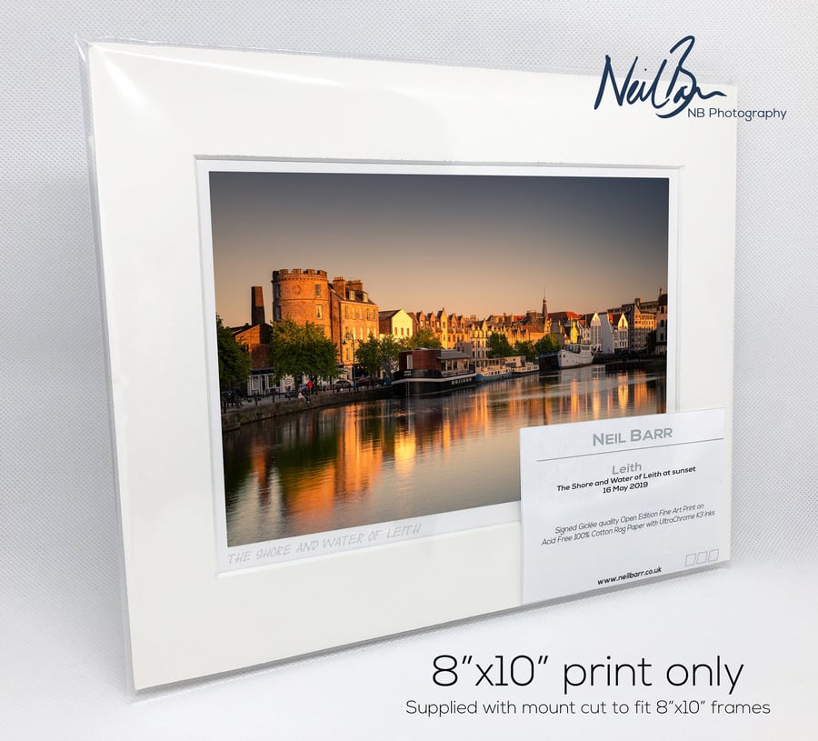 The Shore & Water of Leith Edinburgh Scotland - A5 (10" x 8") Unframed Print