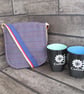 Upcycled Coffee Sack Mini Shoulder Bag Sustainable Crossbody