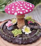 Pink Woodland Mushroom Ornament - Made to Order - Image 5