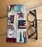 American Theme Quilted Fabric Glasses Case - Image 2