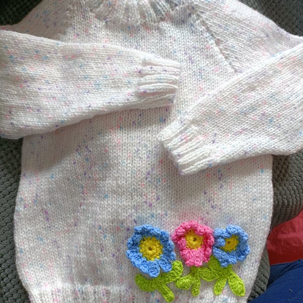 Hand Knitted childrens jumper age 2-3 years
