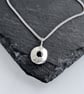 SILVER Black Sapphire star nugget pendant, Handmade Urban Jewellery