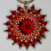 Red Rivoli Starburst Pendant