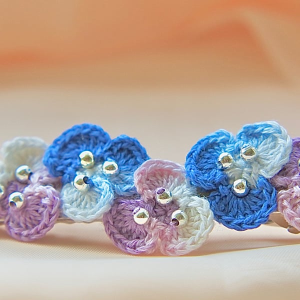 Crochet Floral Hair Clip
