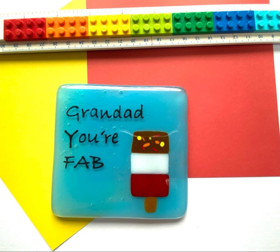 Fathers Day Coasters - Grandad you're FAB can be customised 