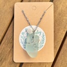 Marske-by-the-Sea Wire Wrapped Sea Glass Necklace 