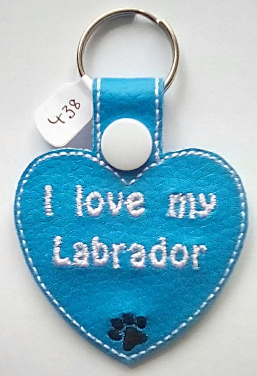 438. I love my Labrador keyring.