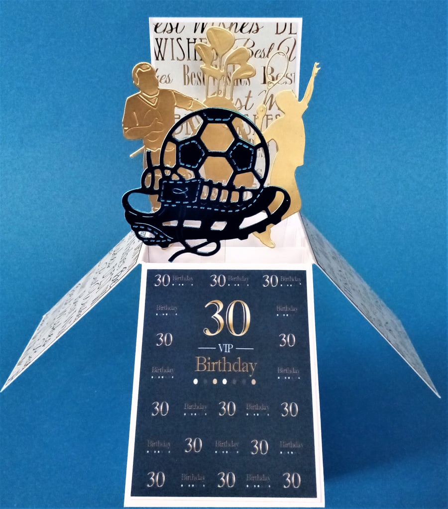 Men's 30th Birthday Card with Sport