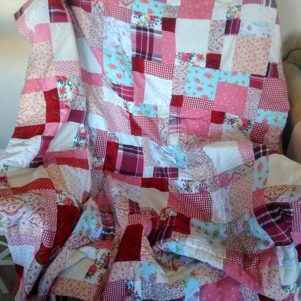 Lost Nine Square Patchwork Throw