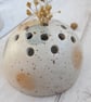 FLOWER BRICK hand-built stoneware pottery in satin white - Image 3