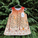 Age: 2-3yr Owl and Squirrel Graduated Apricot Dress