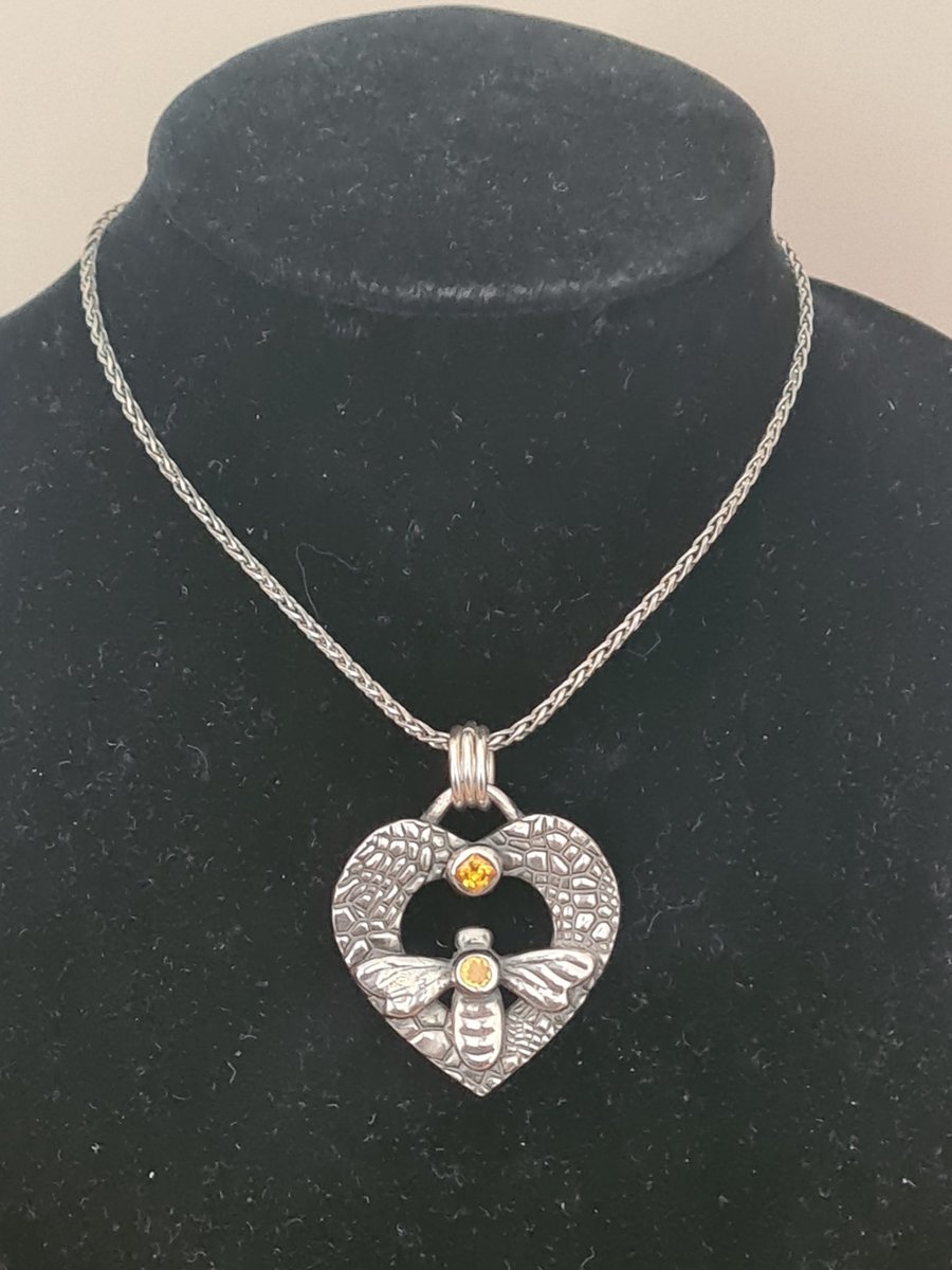 Fine Silver Bee Necklace