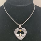 Fine Silver Bee Necklace