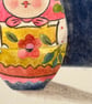Christmas egg doll small original gouache painting  - Image 3