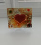  Handmade Fused Glass Heart & Floral Art Plaque – Unique Iridescent Decor - Image 2