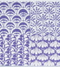 Mauve Floral Patchwork Pattern Ceramic Tile Trivet with Cork Backing - Image 4