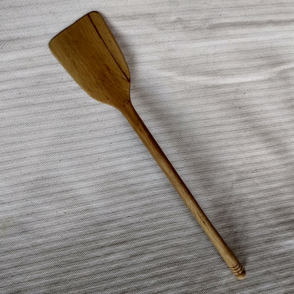 Hand Crafted Beech Spatula with Turned Handle - Cook's Friend 