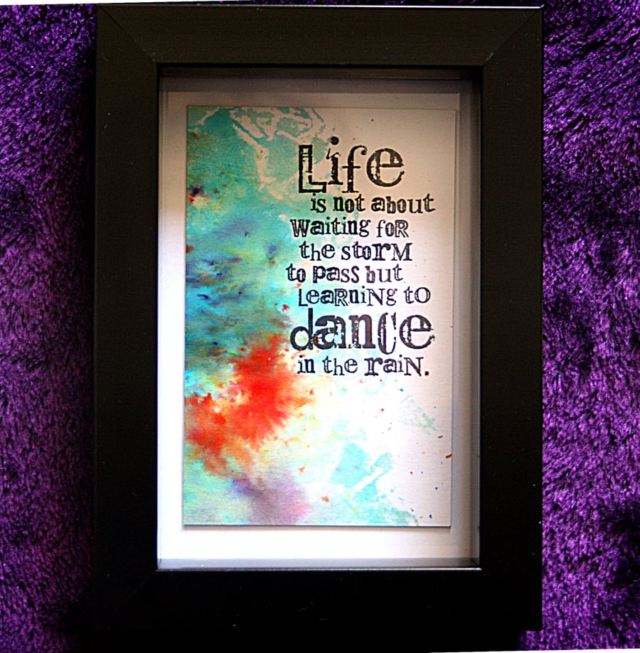 Dance In The Rain - Handcrafted Framed Artwork - dr17-0080