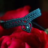 Macrame bracelet in teal with Peruvian Turquoise Boho style