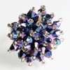 Purple Crystal Bead Ring
