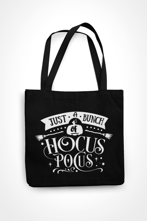 Just A Bunch Of Hocus Pocus Tote Bag -Halloween Witch themed Bag