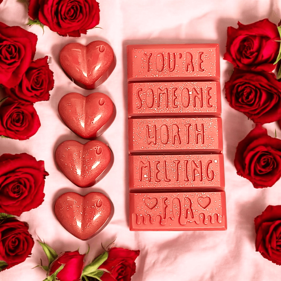 Valantines day luxury handmade wax melt gift set 