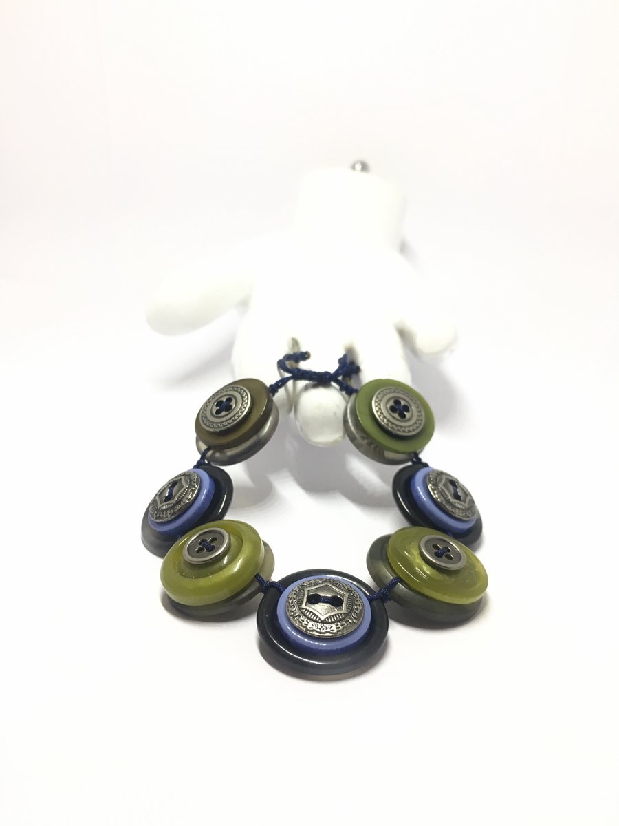 Vintage Button Adjustable Bracelet