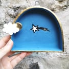 Perfectly Imperfect Blue Skies shooting star shrine Ceramic wall shrine