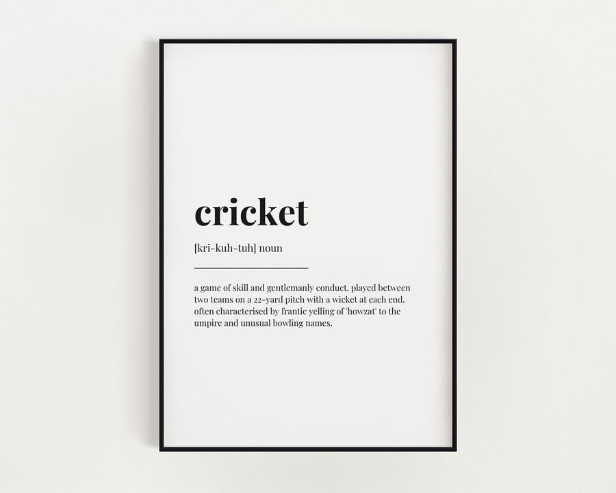 Cricket Definition Print