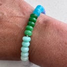 Natural ombre-coloured bead bracelet