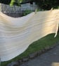 Large Ecru Cotton Handwoven Wrap, Shawl - Image 6