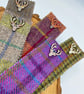 Scottish tweed bookmark with wooden stag button - Image 6
