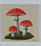 Fly Agaric Mushrooms Acrylic Painting