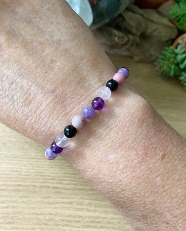 Grief Support Handmade Stretch Bracelet for Loss and Bereavement 