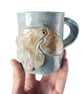 Octopus Stoneware Mug - Hand Built Pottery