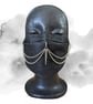 Three point silver spike mask chain